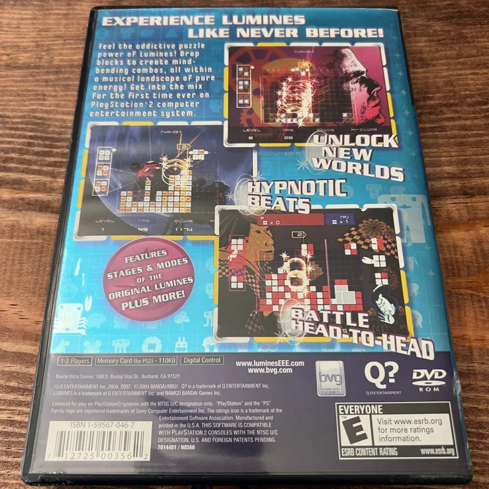 Lumines Plus Puzzle Fusion Sony PlayStation 2 PS2 Game CIB SLUS-21553